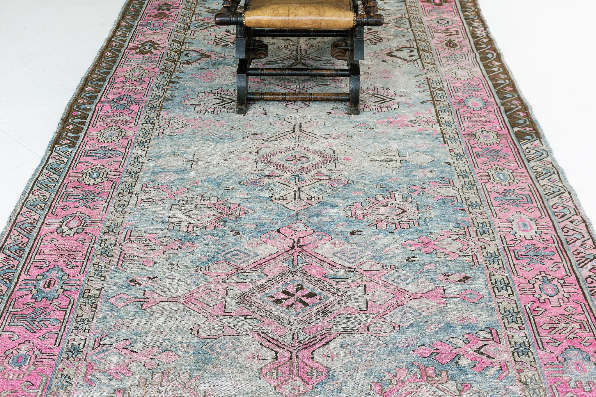 Early 20th Century Antique Persian Soumak Rug 55399 For Sale