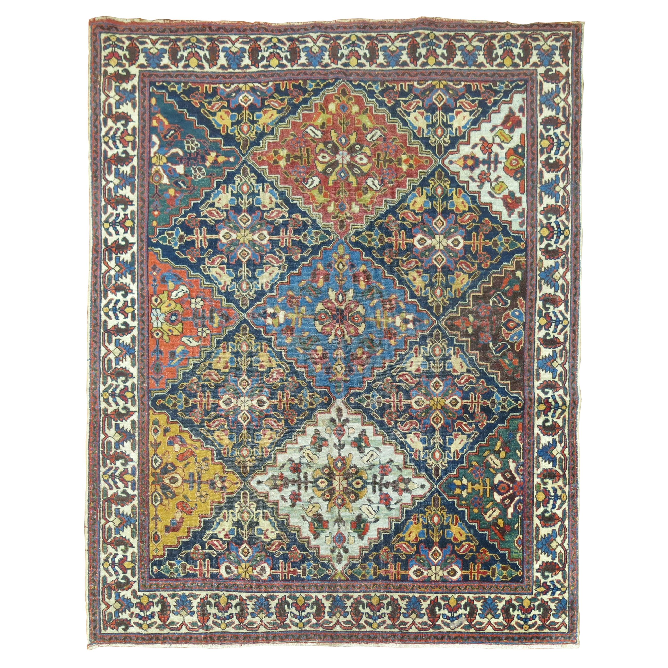 Antique Persian Square Rug