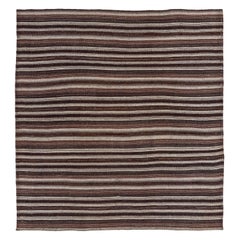 Antique Persian Square Rug Jajim Design