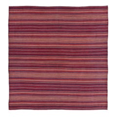 Antique Persian Square Rug Jajim Design