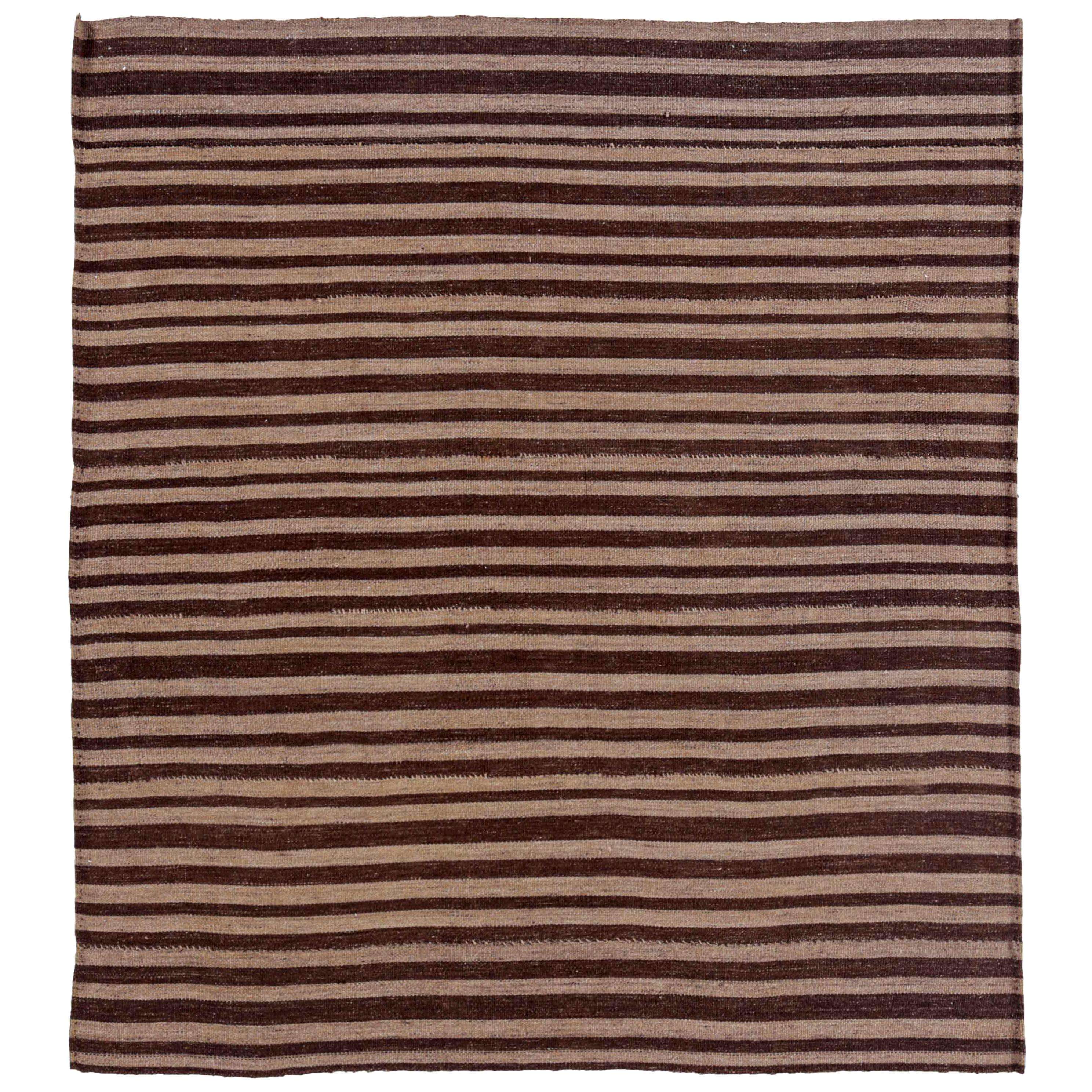 Alfombra Persa Antigua Cuadrada Diseño Kilim