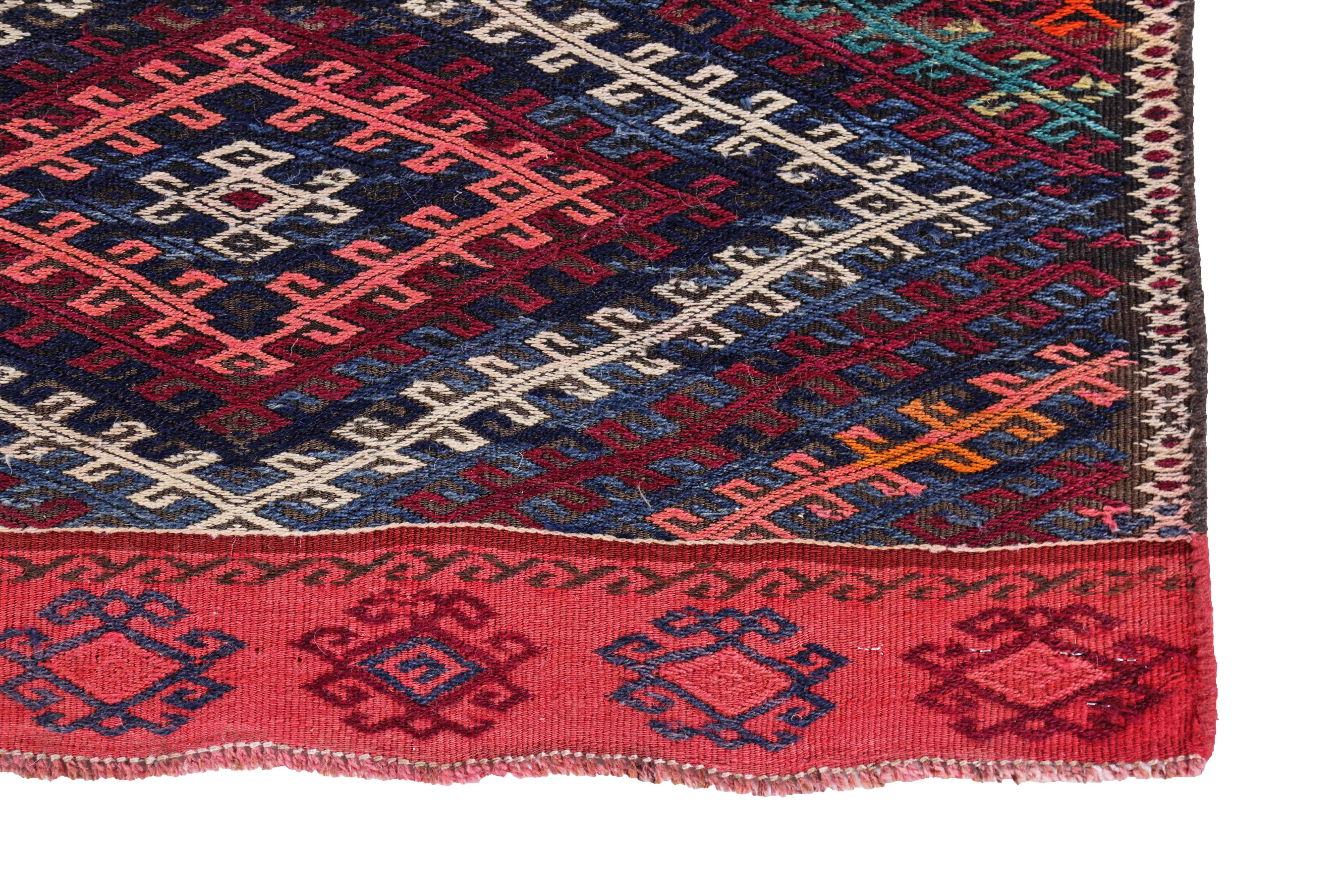Alfombra Persa Antigua Cuadrada Diseño Kilim en Excelente estado para la venta en Dallas, TX