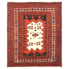 Vintage Persian Square Rug Sirjan Design