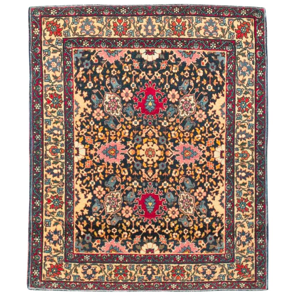 Antique Persian Square Rug Tehran Design For Sale