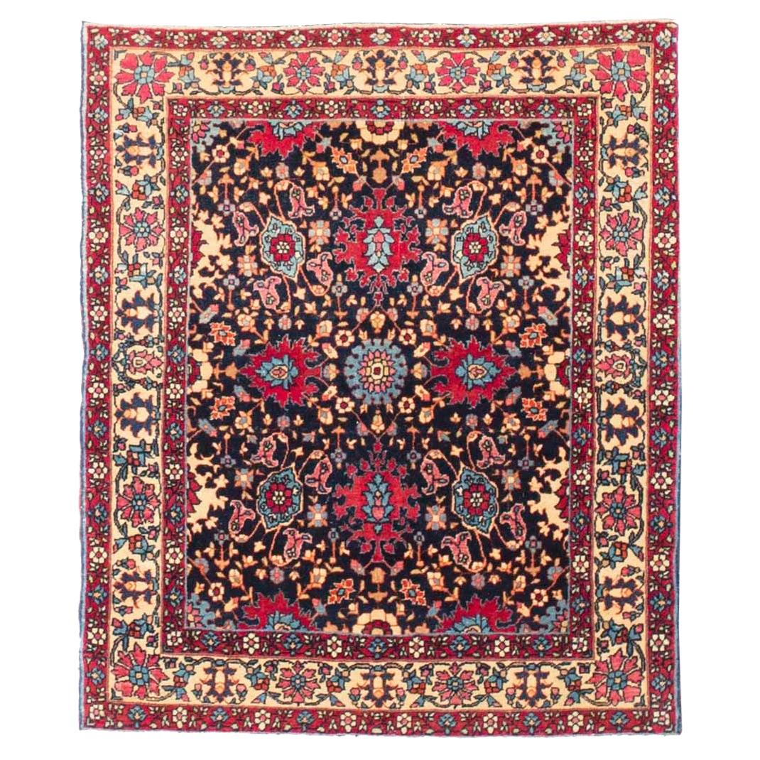 Antique Persian Square Rug Tehran Design For Sale