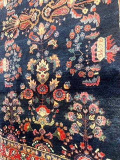 Antique Persian style Mohajeran Sarouk Tree of Life Rug