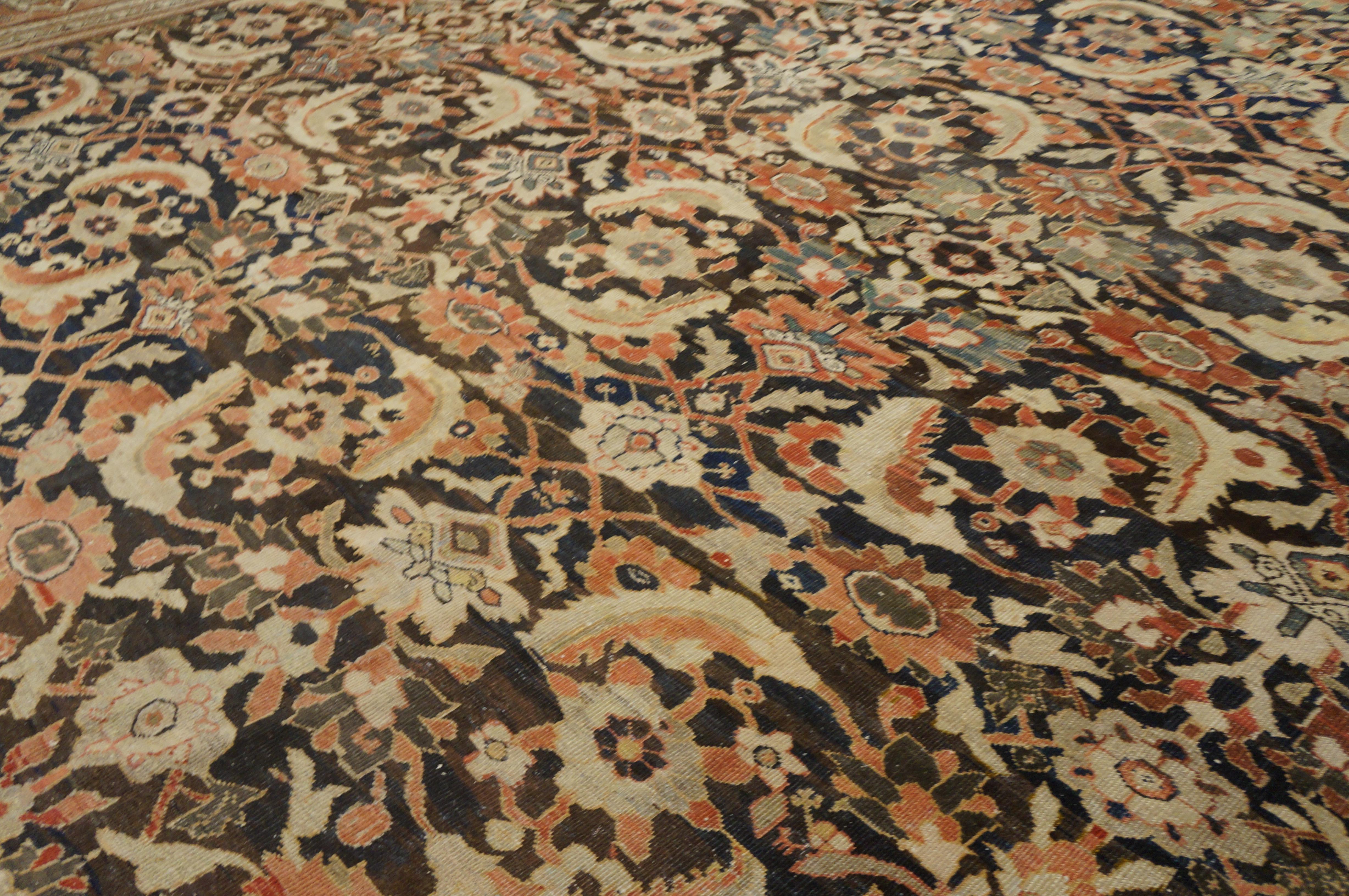 19th Century Persian Sultanabad Carpet ( 22'2