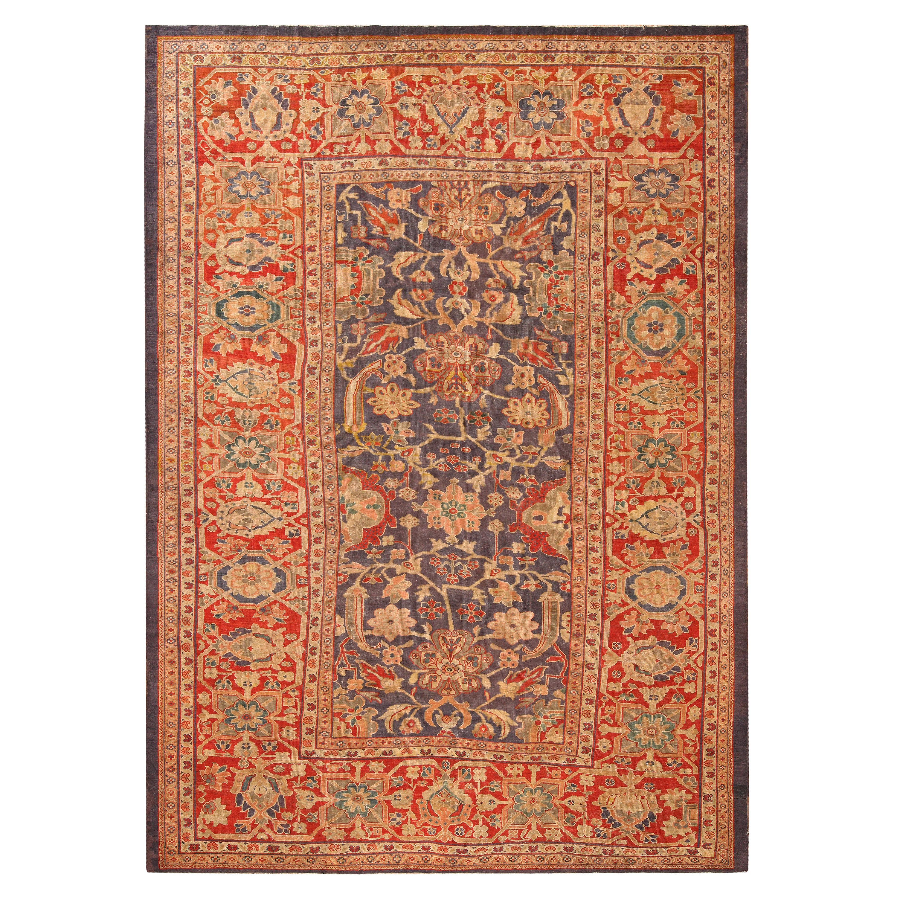 Antiker persischer Sultanabad-Teppich aus Sultanabad. 10 ft 4 in x 14 ft