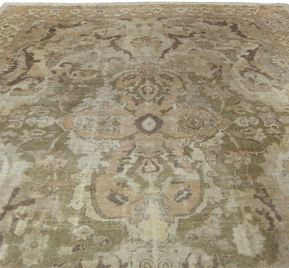 Doris Leslie Blauer antiker persischer Sultanabad-Handgewebter Wollteppich (Persisch) im Angebot