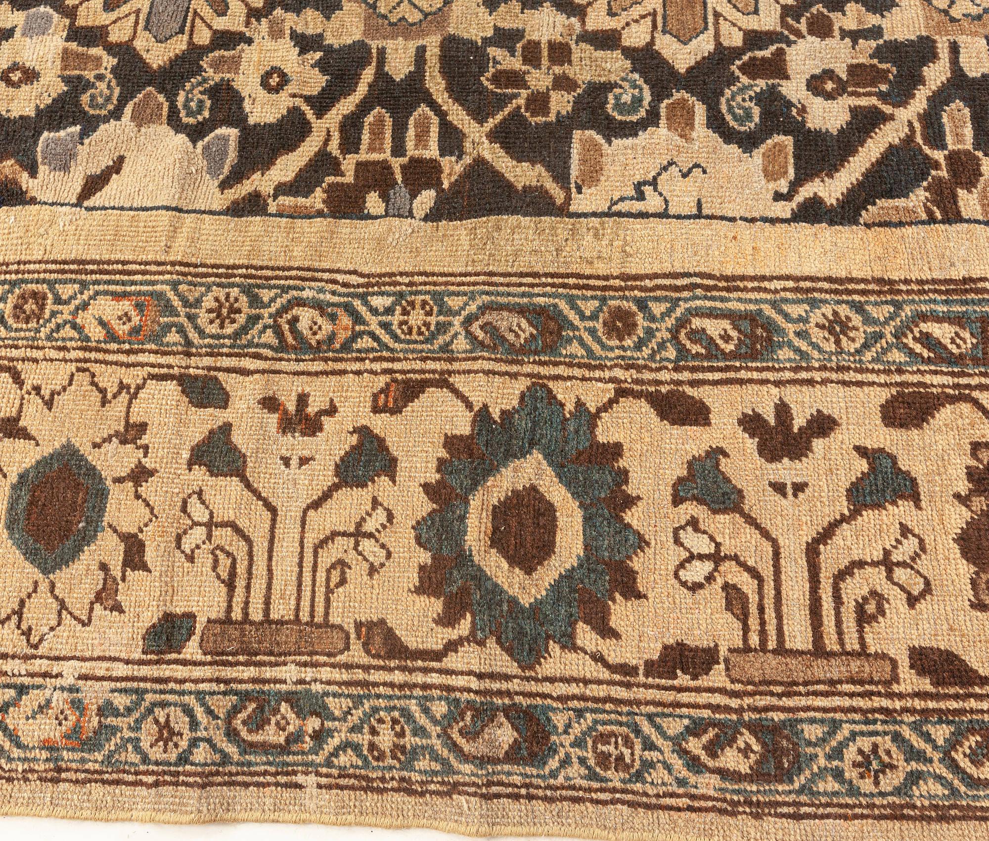Antiker persischer Sultanabad Botanic Handgeknüpfter Teppich aus Sultanabad (20. Jahrhundert) im Angebot