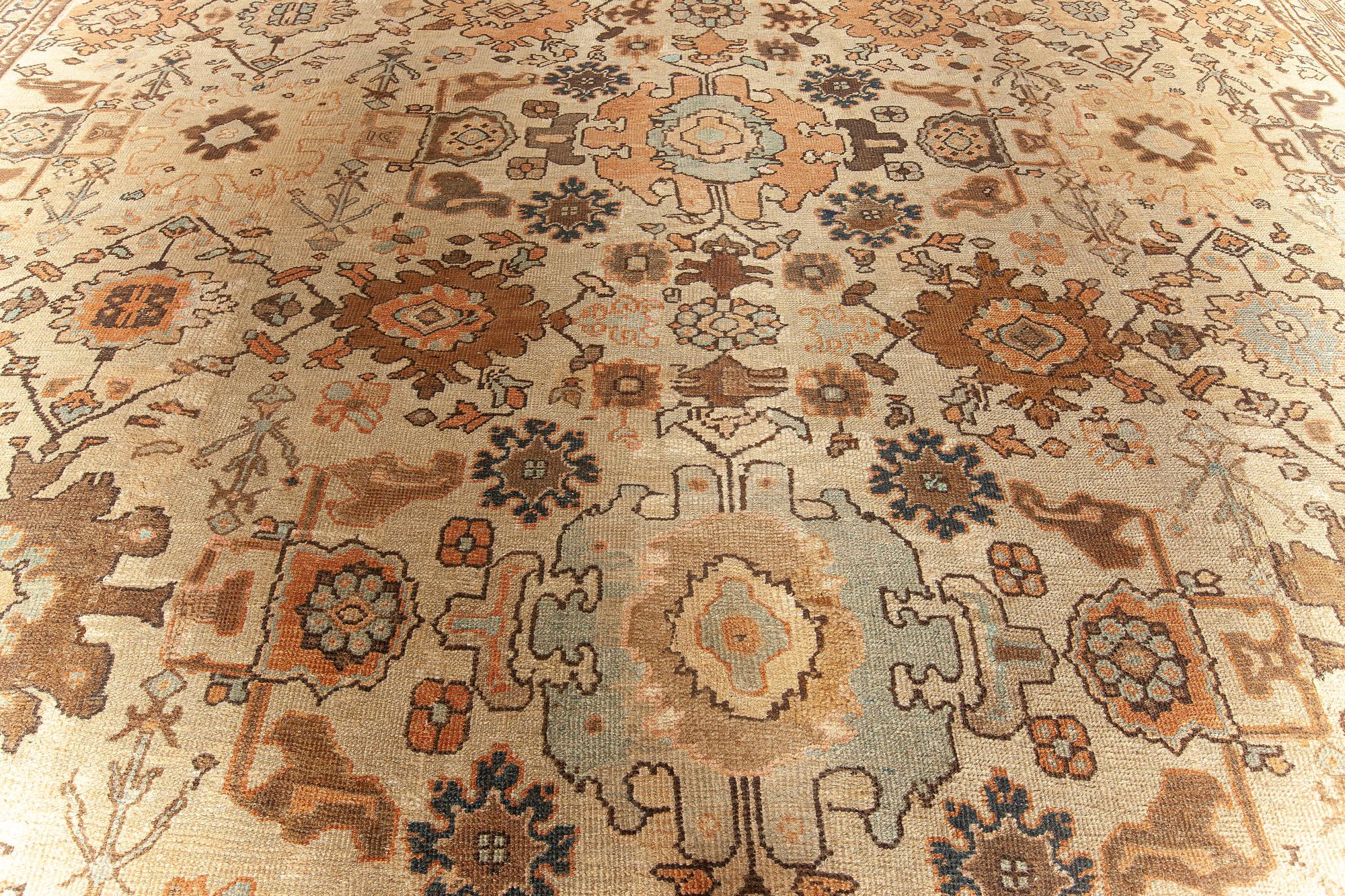 Antique Persian Sultanabad Botanic Handmade Wool Rug
Size: 13'4