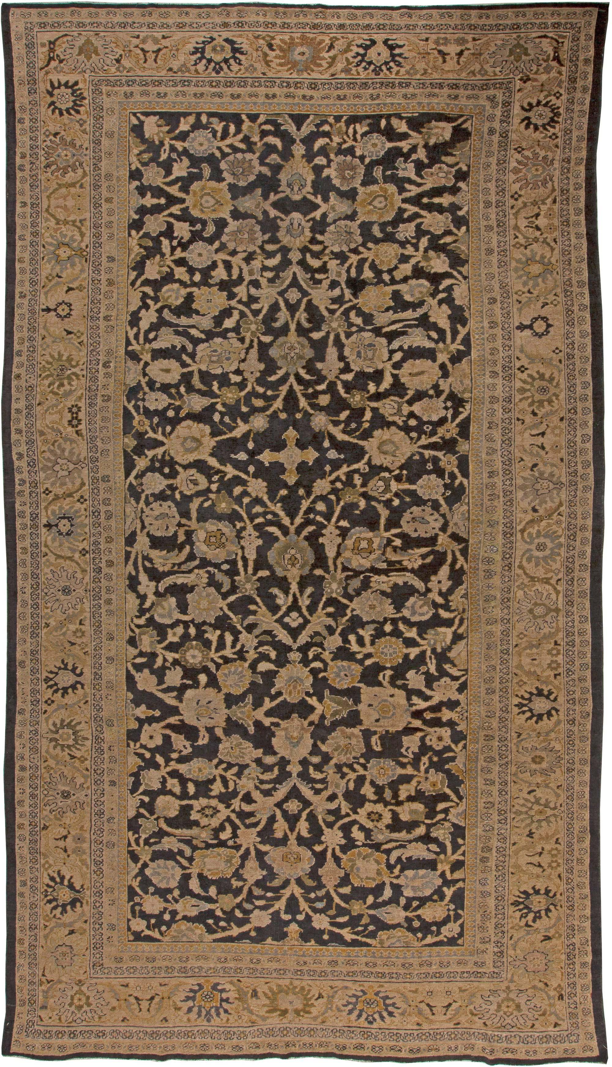 Tapis persan ancien Sultanabad Botanic fait à la main Doris Leslie Blau