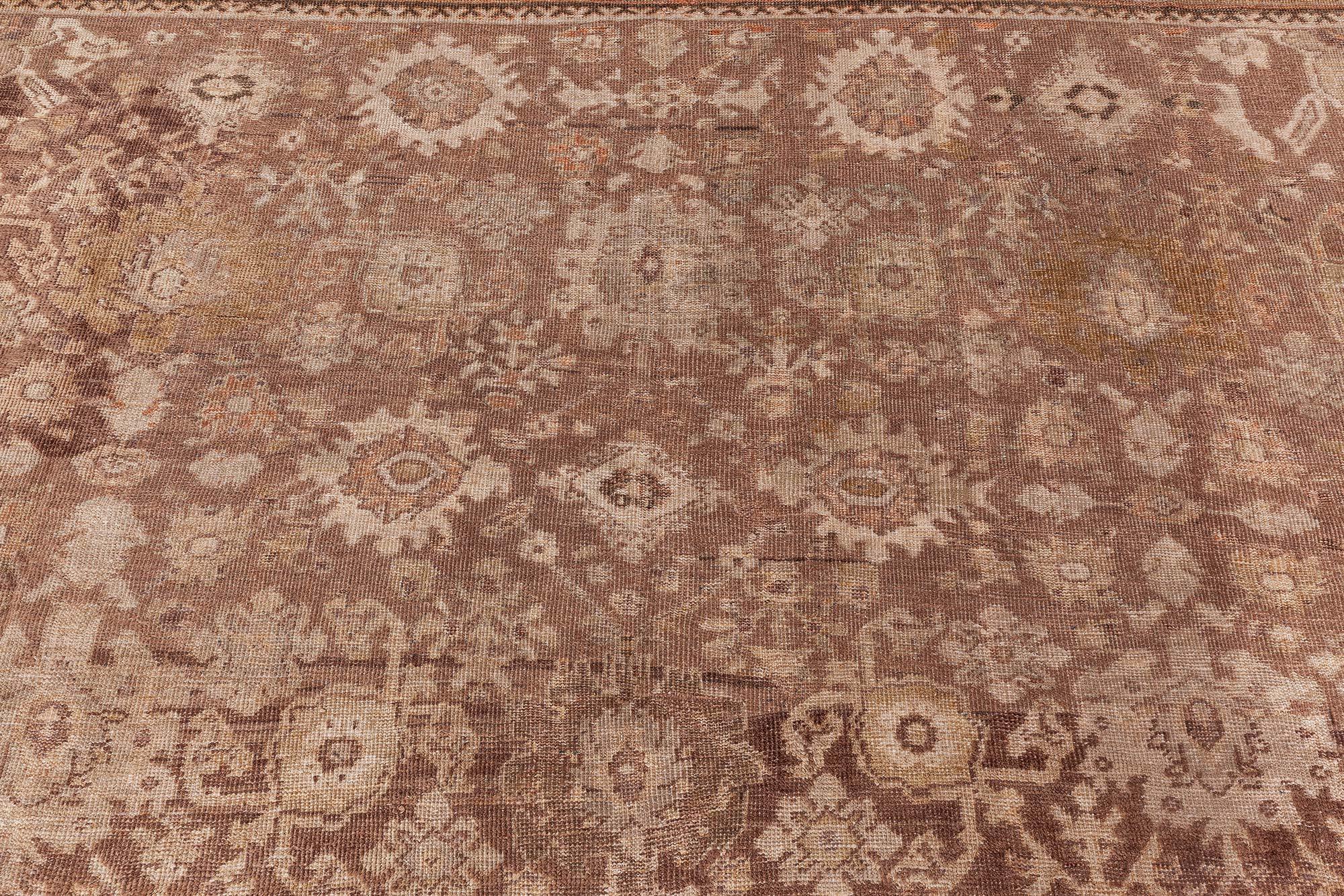 Antike persische Sultanabad Brown Handmade Wool Rugs Doris Leslie Blau (Persisch) im Angebot