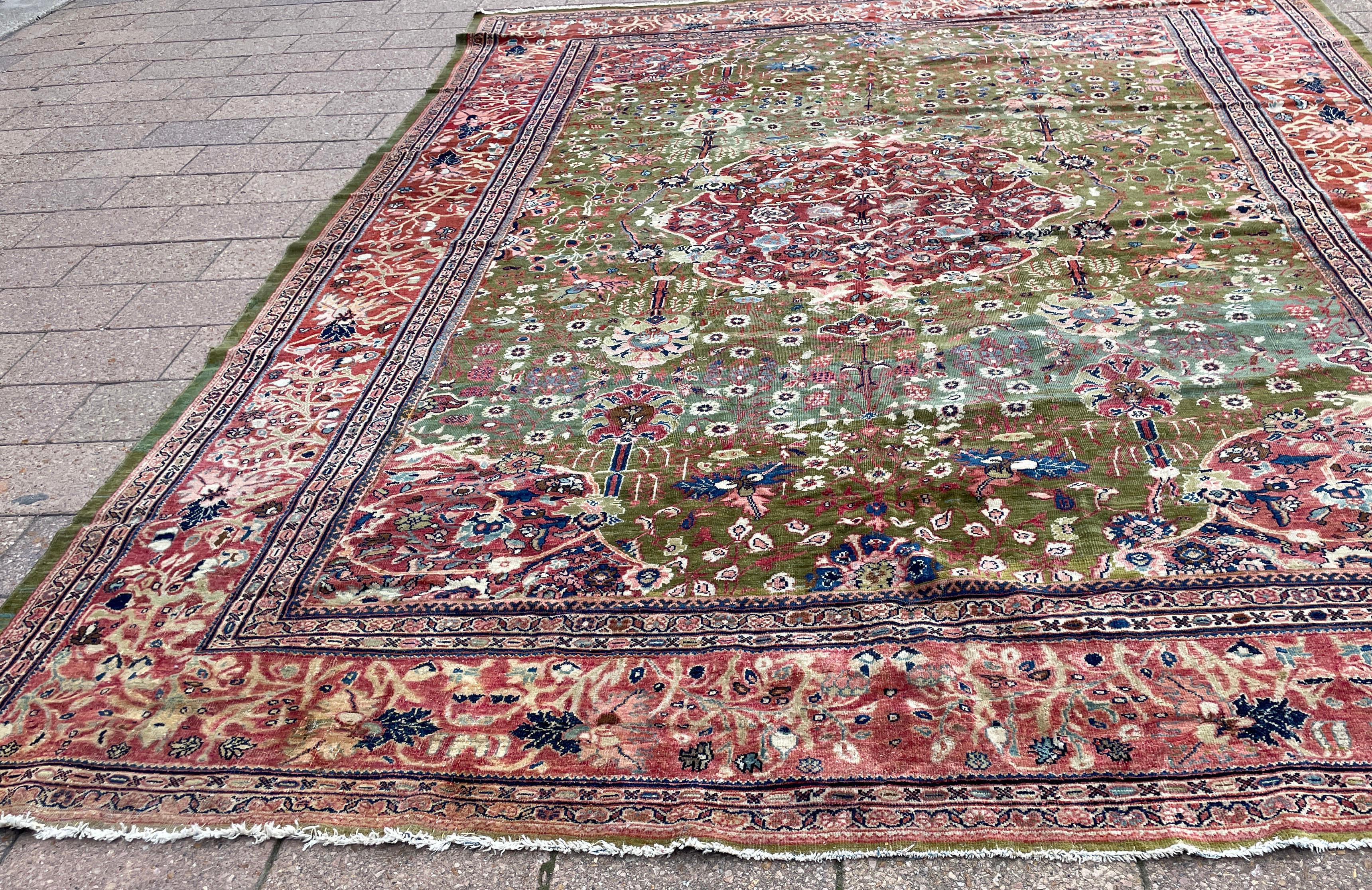 Antique Persian Sultanabad carpet, beneath The Ocean For Sale 6