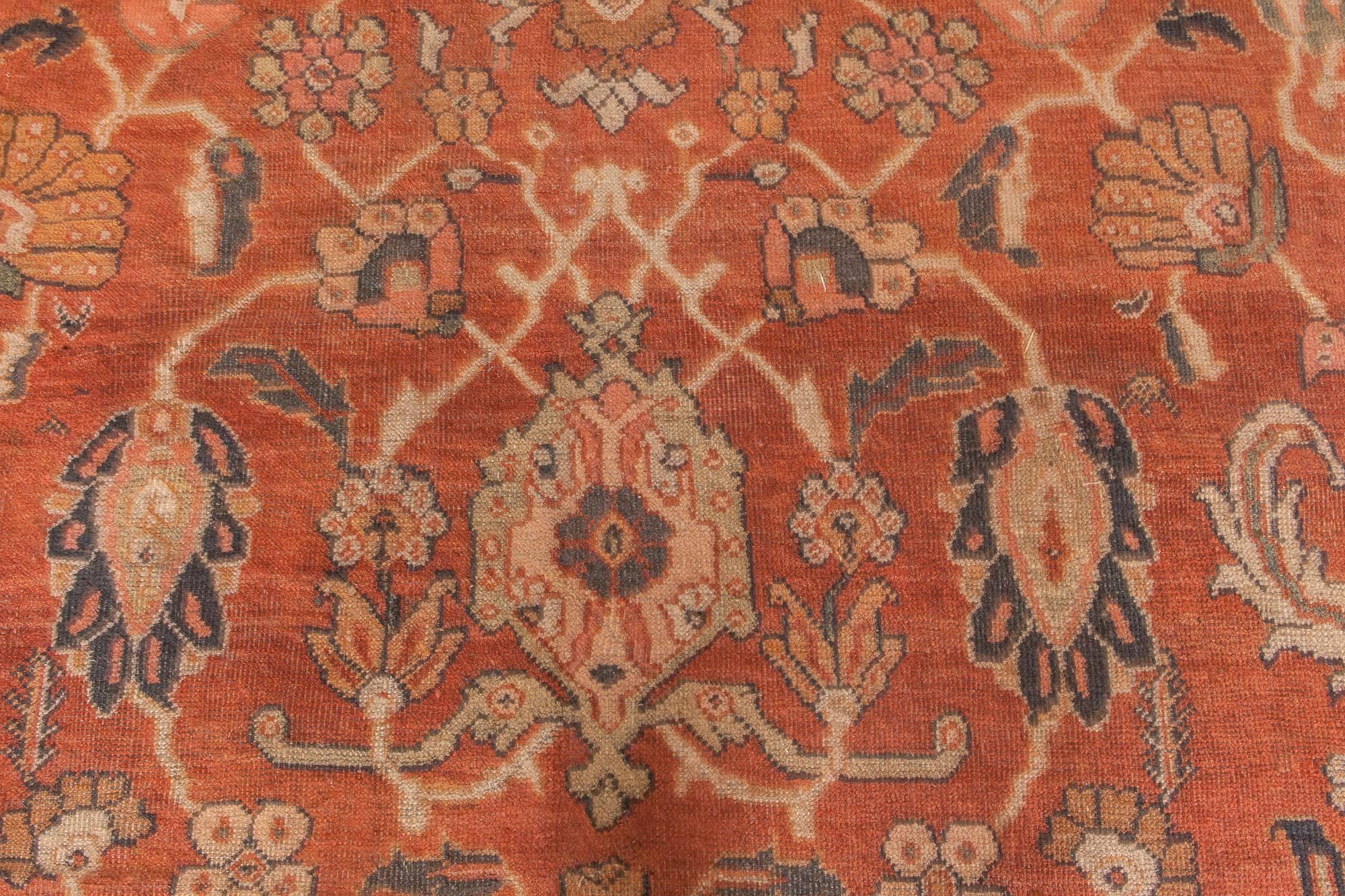 Antique Persian Sultanabad Handwoven Carpet
Size: 12'8