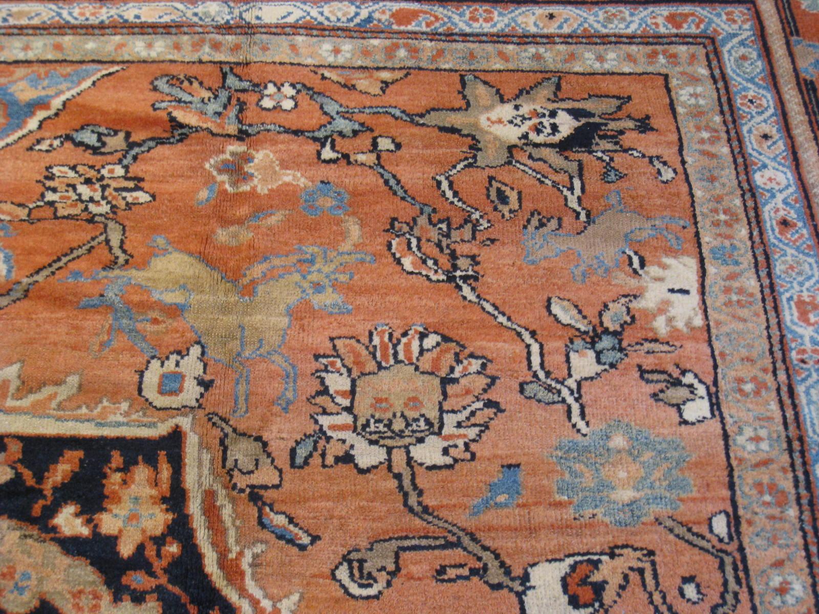 Woven Antique Persian Sultanabad Carpet For Sale