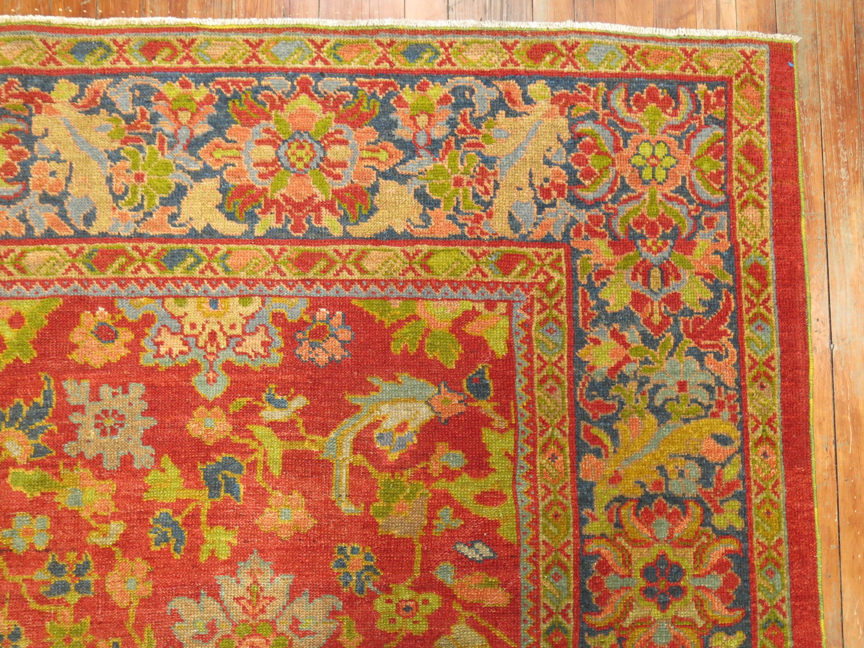 Hand-Woven Antique Persian Sultanabad Carpet