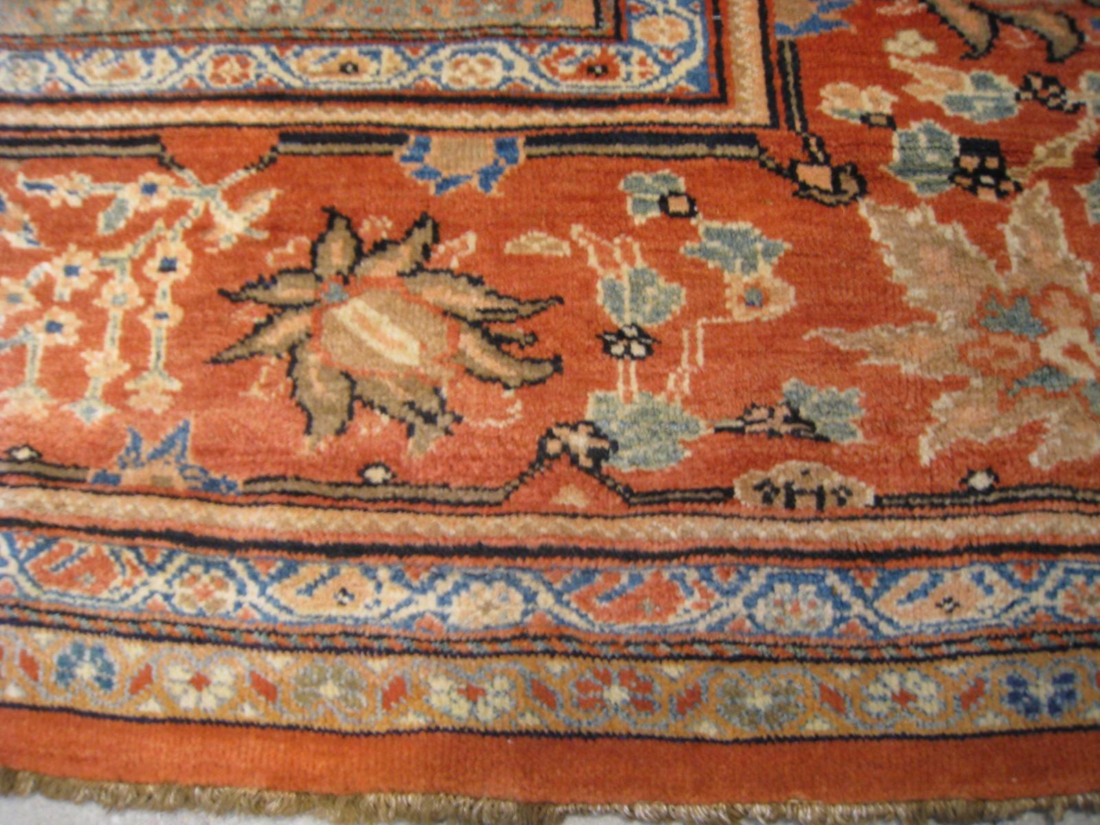 Wool Antique Persian Sultanabad Carpet For Sale