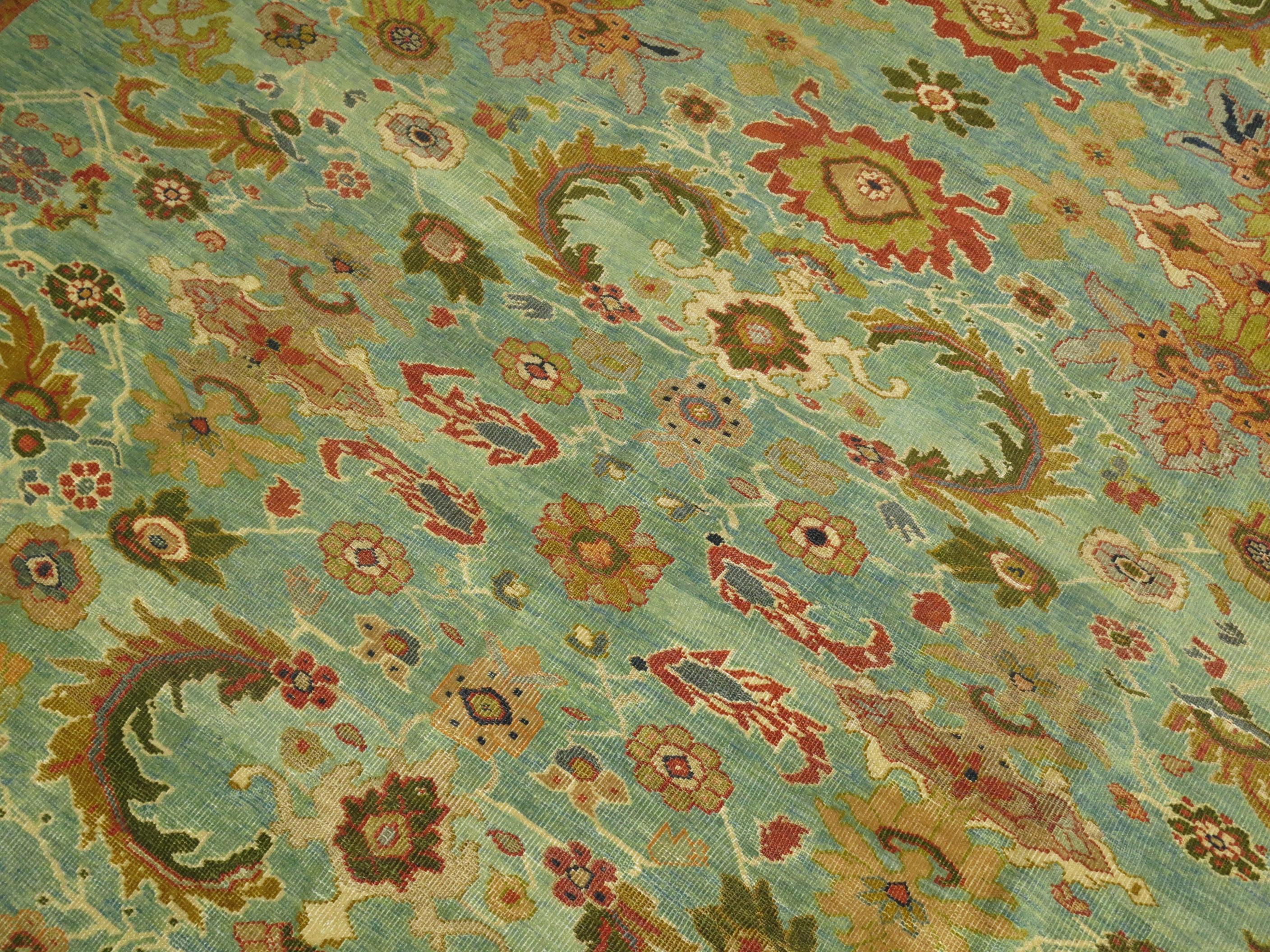 20th Century Antique Persian Sultanabad Carpet For Sale