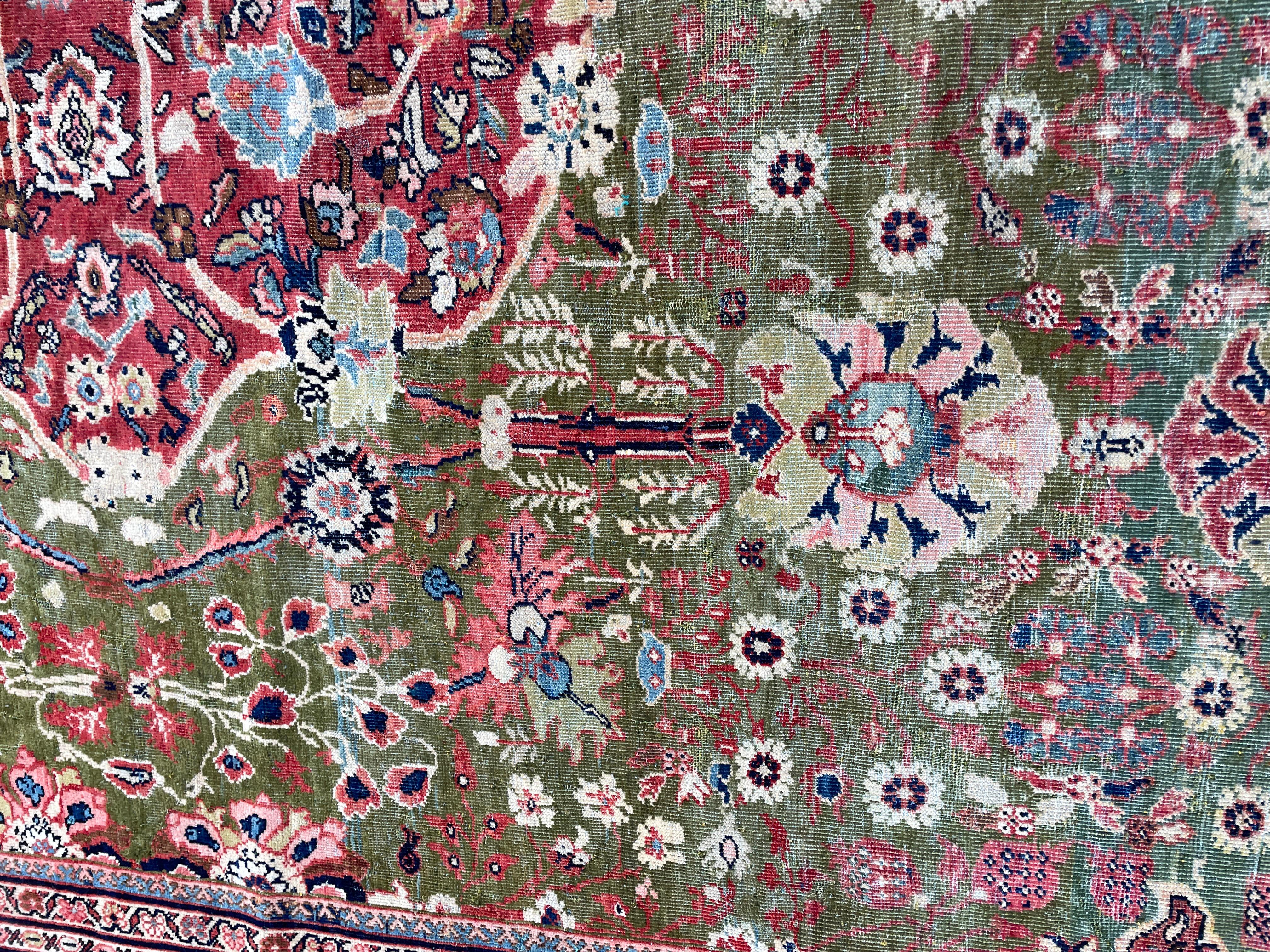 Antique Persian Sultanabad carpet, beneath The Ocean For Sale 3