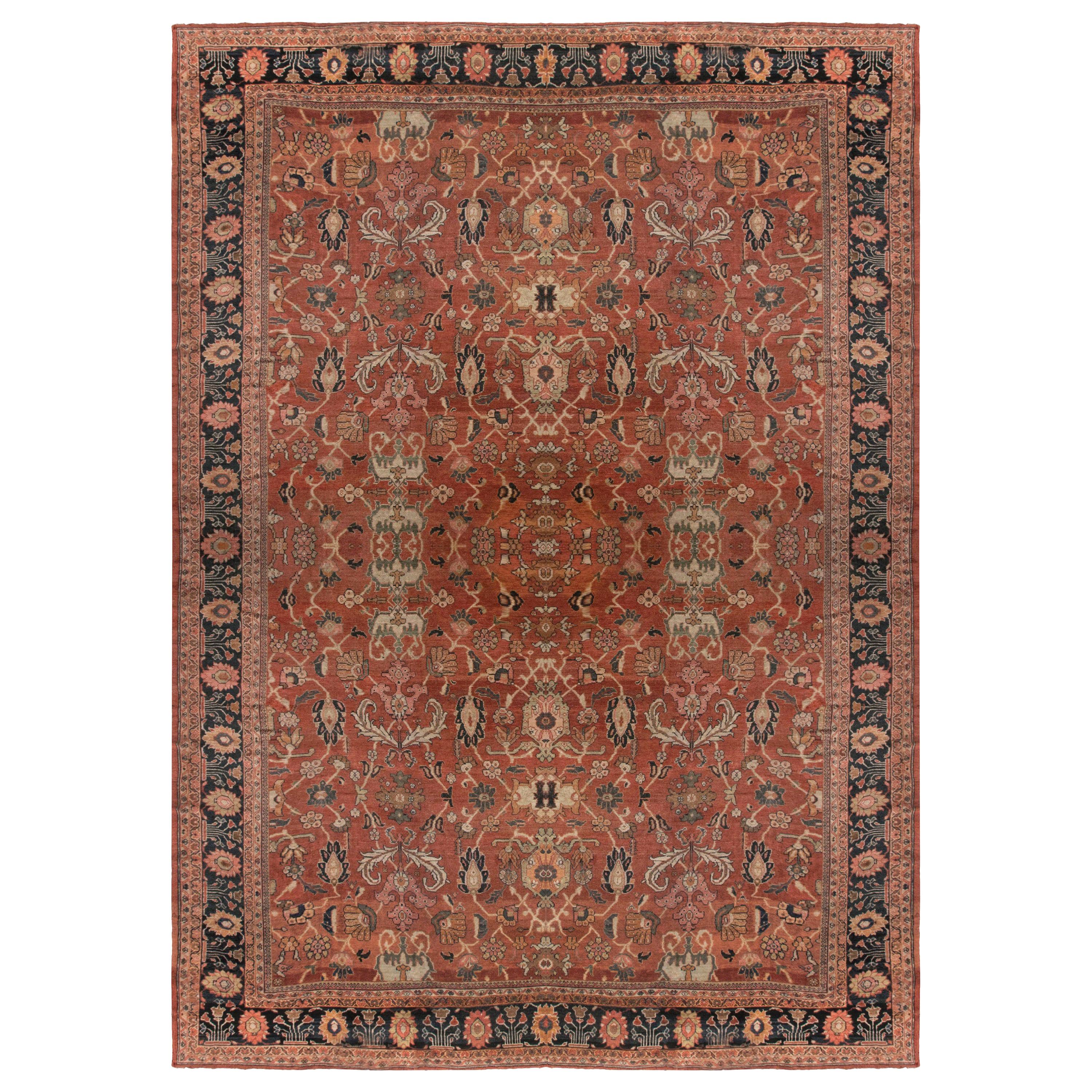 Antique Persian Sultanabad Handwoven Rug For Sale