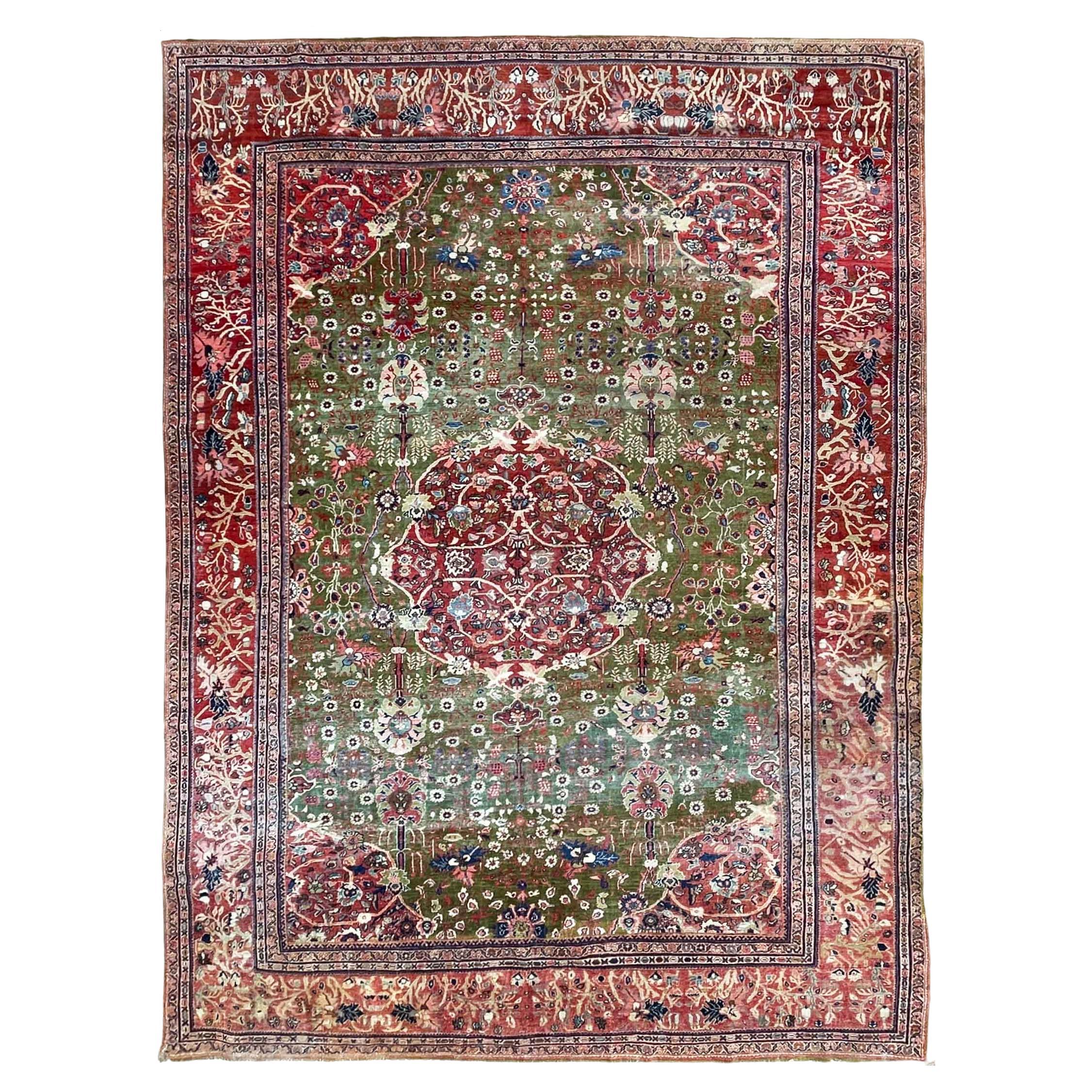 Antiker persischer Sultanabad-Teppich aus Sultanabad, unter dem Ozean im Angebot