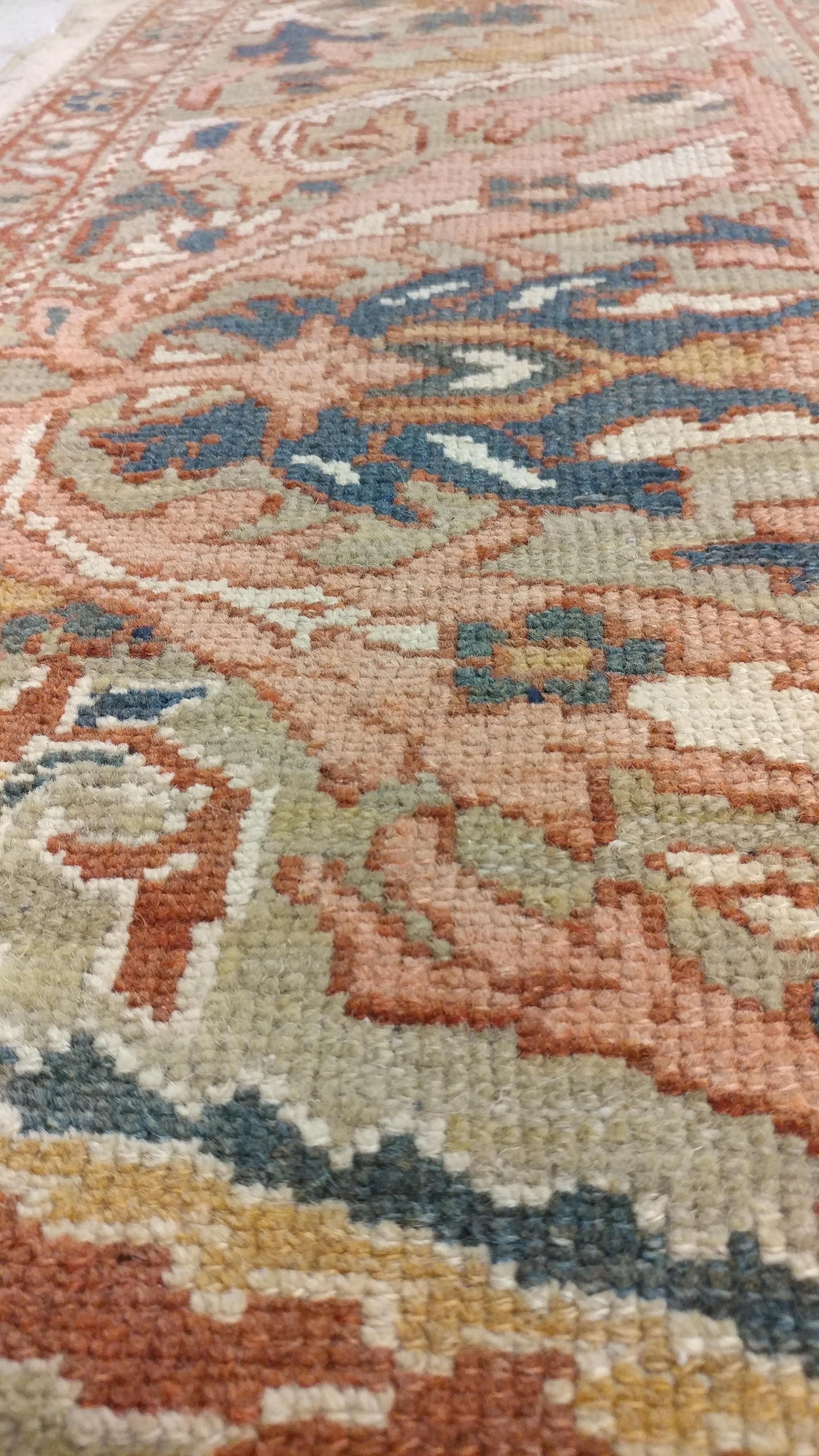 19th Century Antique Persian Sultanabad Carpet, Handmade Oriental Rug, Ivory, Gray and Taupe