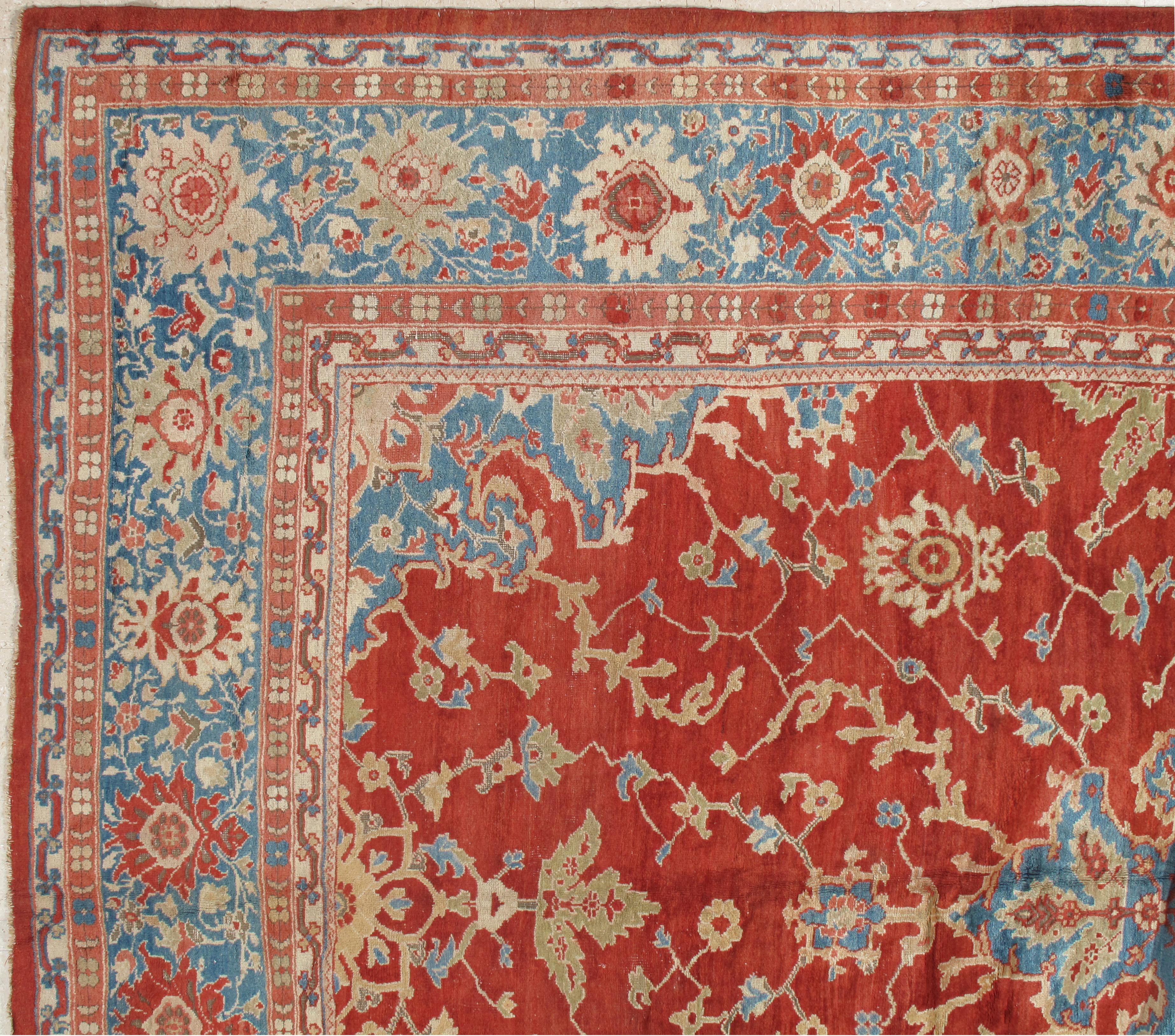 Sultanabad is a region in NW Persia. It was the site of the principle Ziegler weavings in the late 19th century. Sultanabad's are famous for their floral designs as they improved the quality and designs to match the European taste. Adapting the