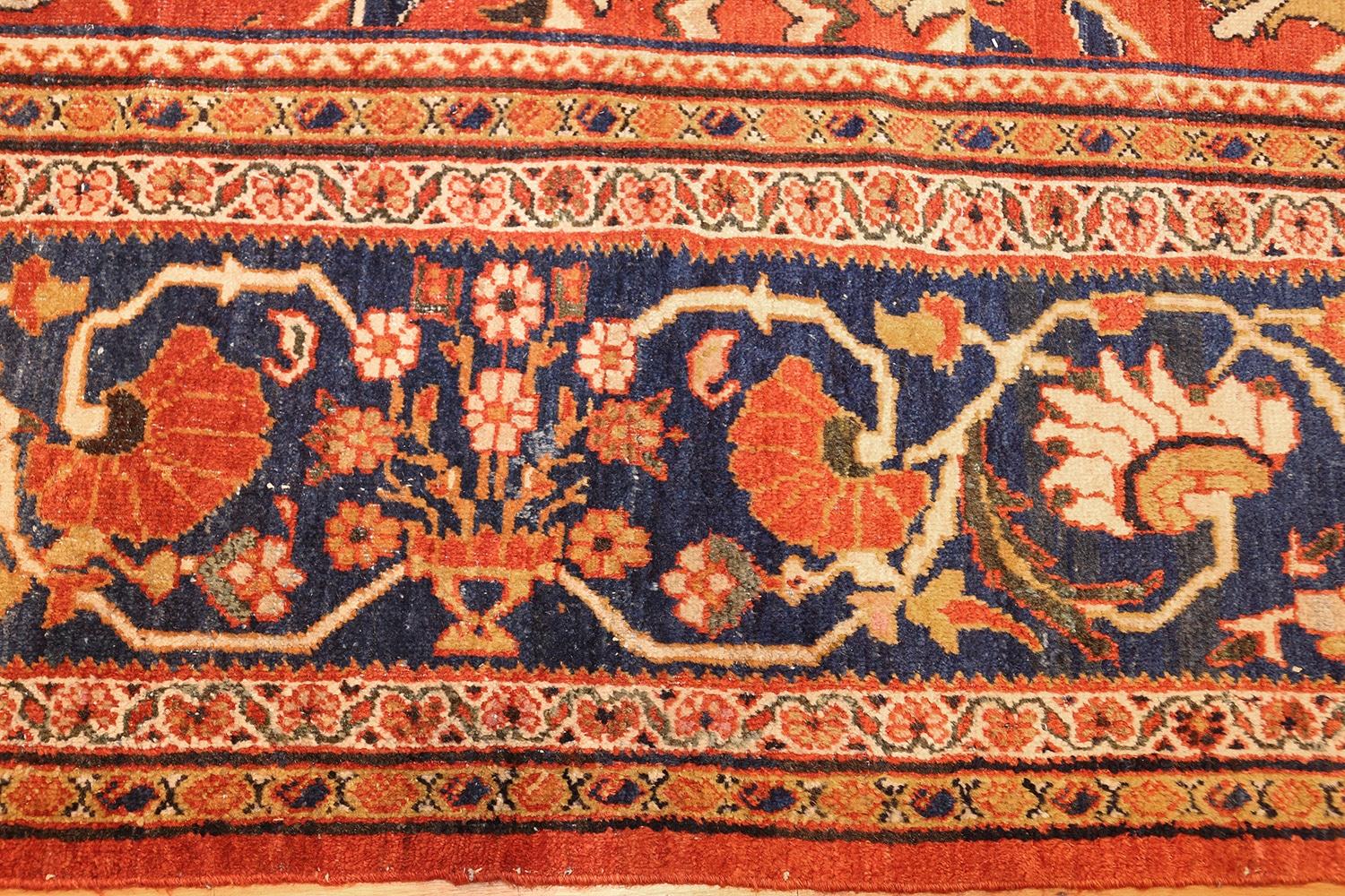 Beautiful Vivid Rust Oversize Antique Persian Sultanabad Carpet, Country of Origin / Rug type: Persia, Circa date: 1900. Size: 15 ft x 24 ft (4.57 m x 7.32 m)

