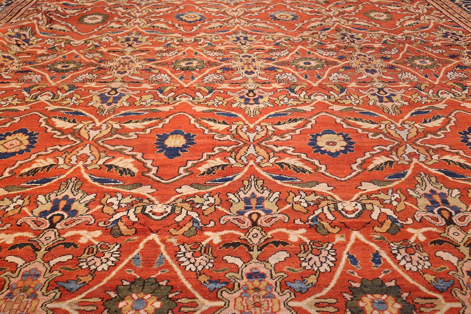 Hand-Knotted Antique Persian Sultanabad Carpet. Size: 15 ft x 24 ft For Sale