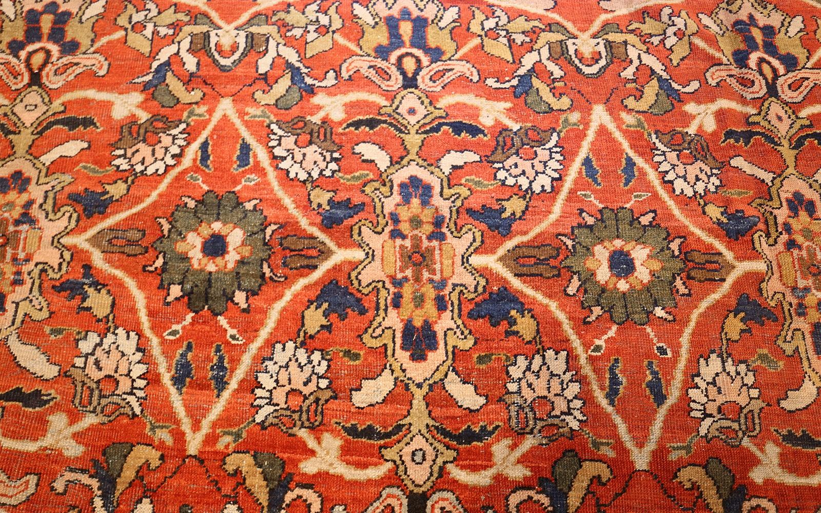 Antique Persian Sultanabad Carpet. Size: 15 ft x 24 ft In Excellent Condition For Sale In New York, NY