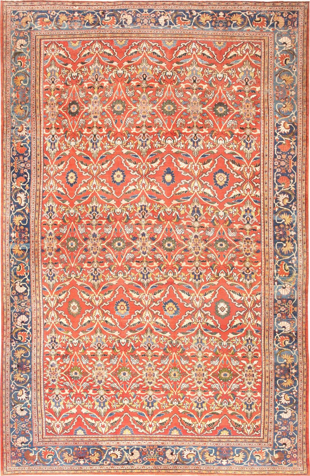 Tapis persan ancien de Sultanabad. Taille : 15 ft x 24 ft