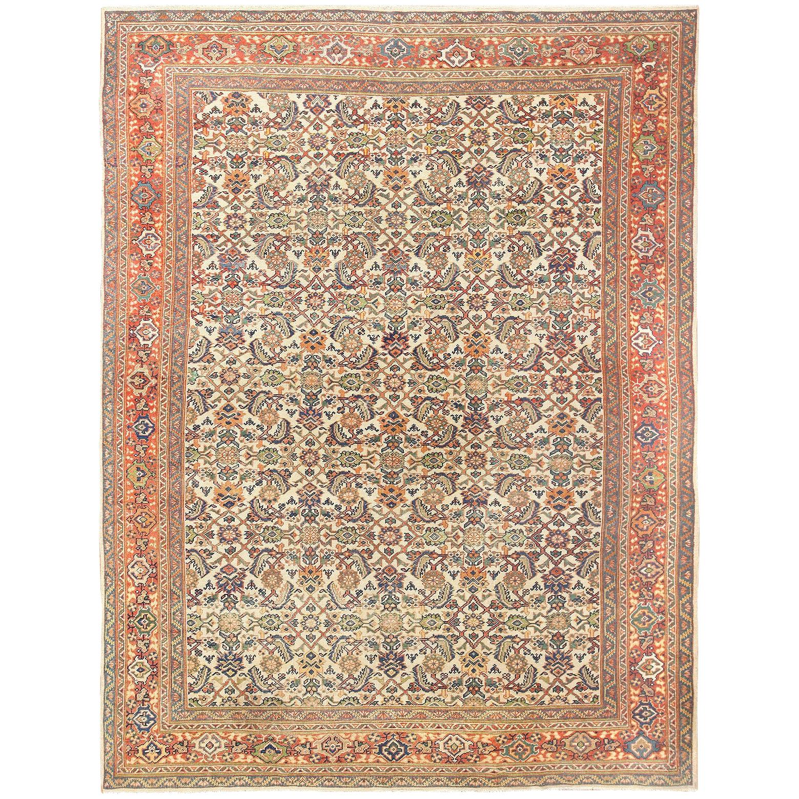 Antique Persian Sultanabad Carpet. Size: 8 ft x 10 ft 7 in (2.44 m x 3.23 m)