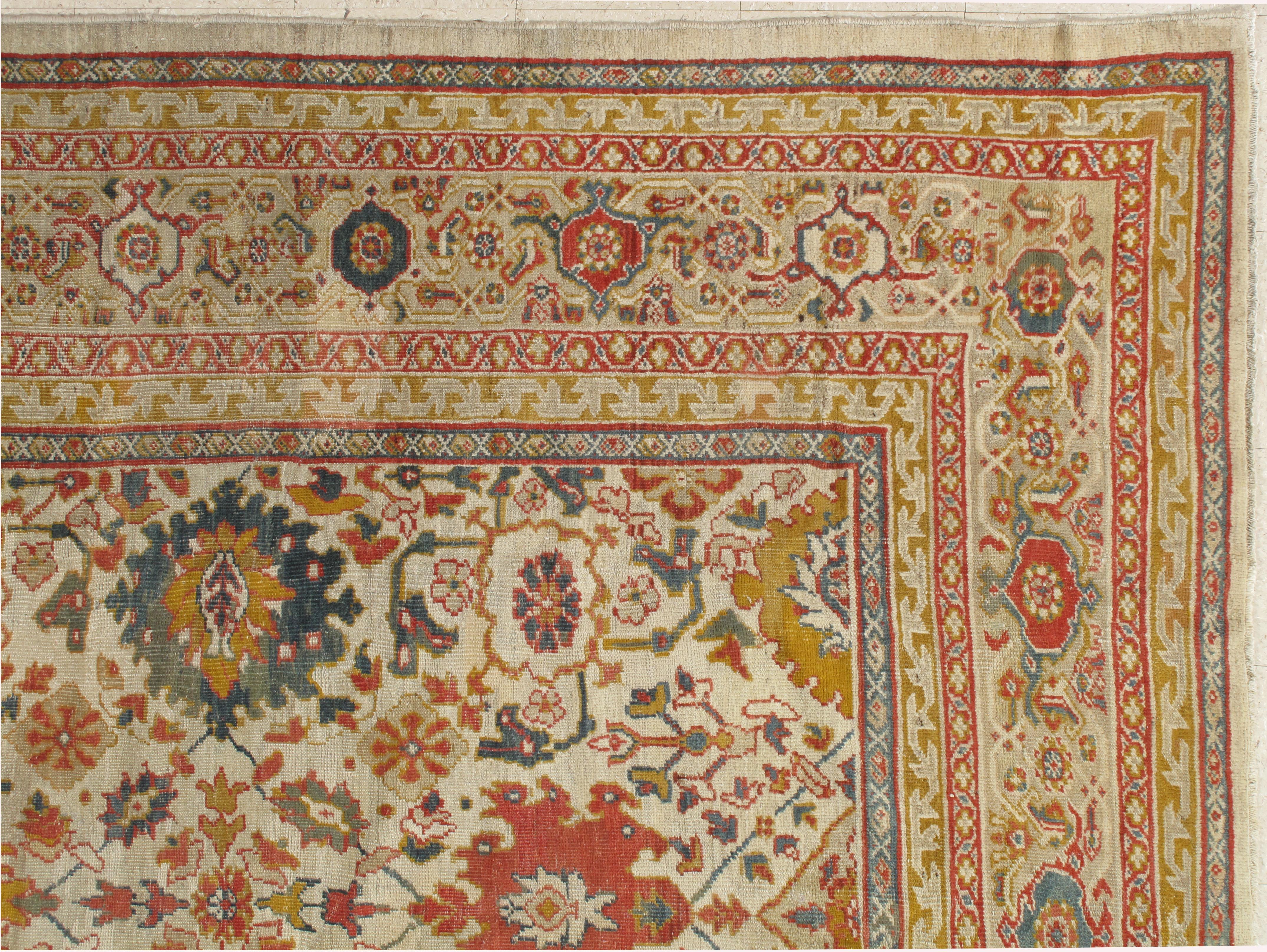 Sultanabad is a region in NW, Persia. It was the site of the principle Ziegler weavings in the late 19th century. Sultanabad's are famous for their floral designs as they improved the quality and designs to match the European taste. Adapting the