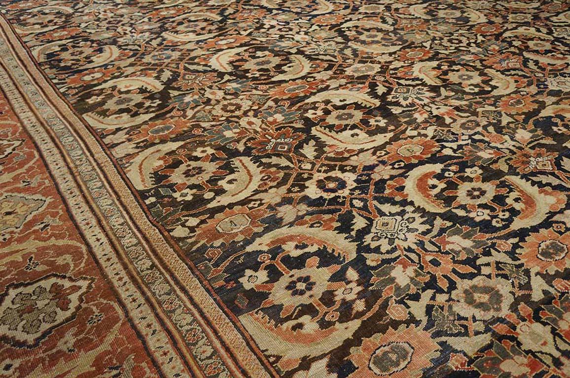 19th Century Persian Sultanabad Carpet ( 22'2