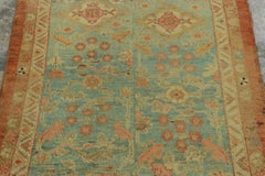 Antique Persian Sultanabad Fragment Runner with Floral Medallions