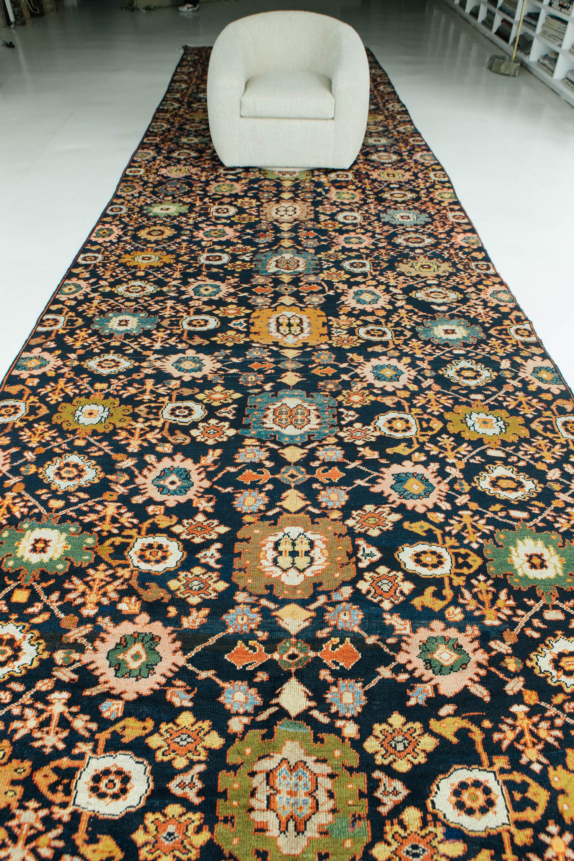 Antique Persian Sultanabad Gallery Size Rug 7