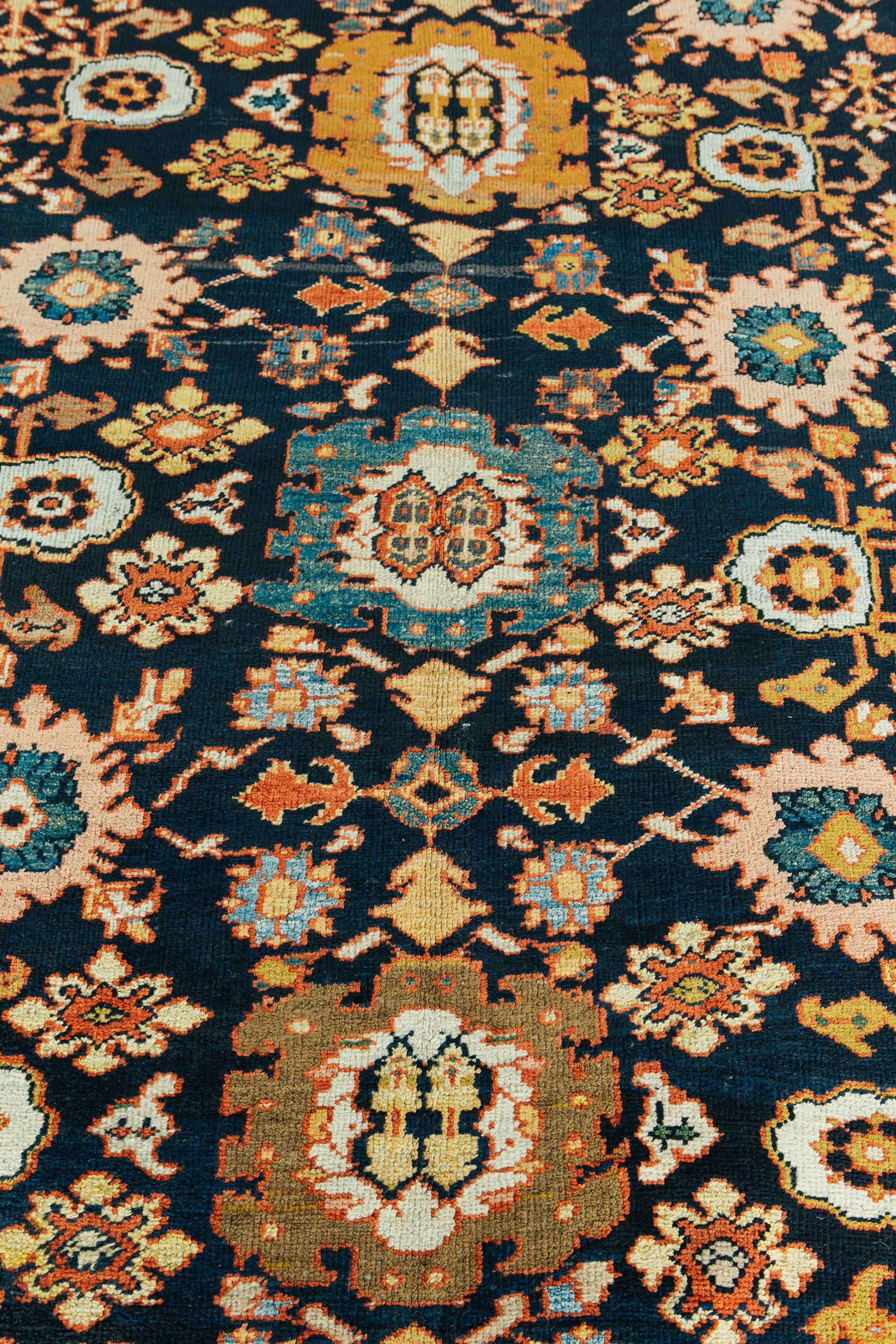 Hand-Knotted Antique Persian Sultanabad Gallery Size Rug