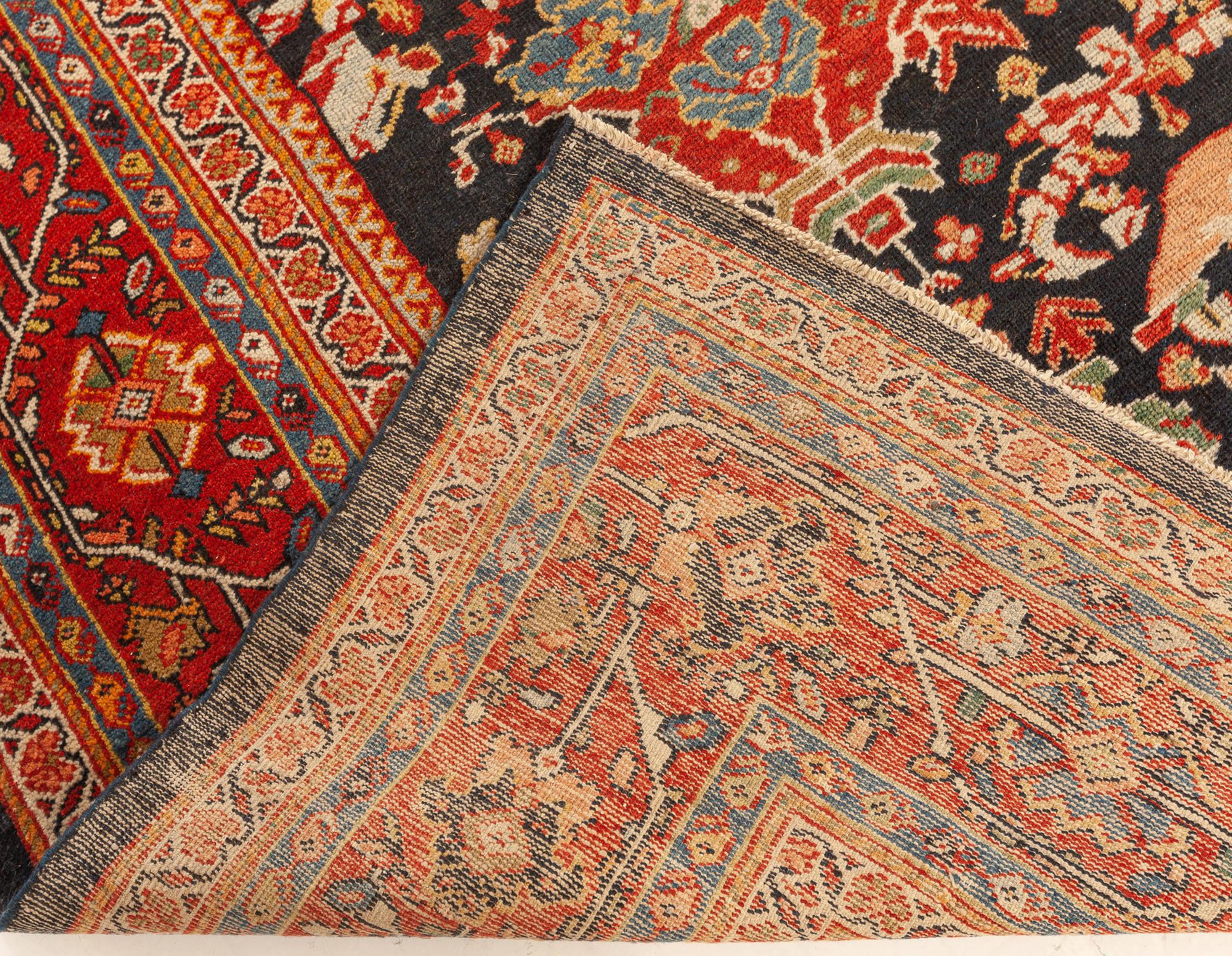 Laine Antiquités - Tapis persan Sultanabad en laine fait à la main en vente