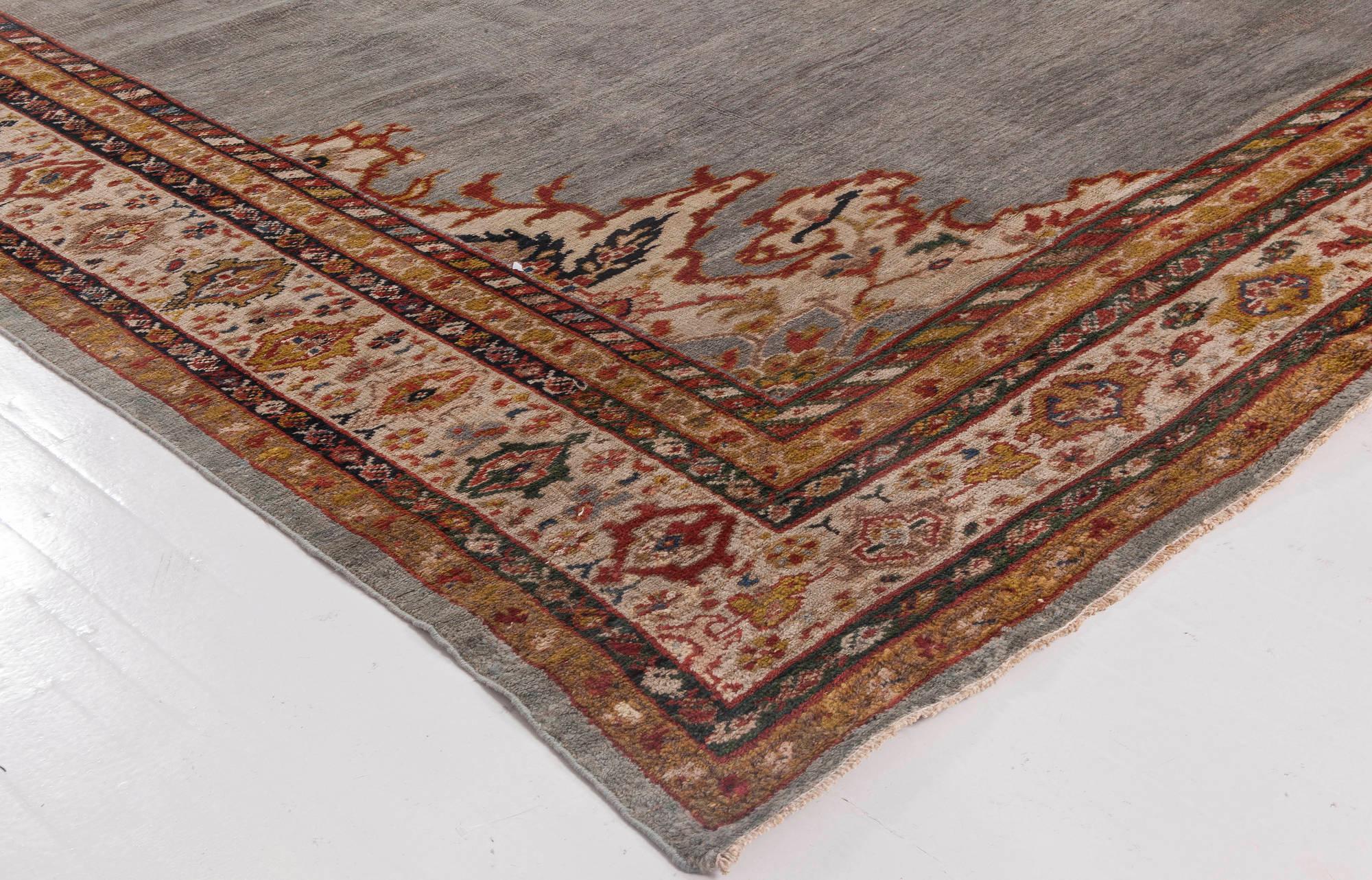 20th Century Antique Persian Sultanabad Handwoven Wool Rug For Sale