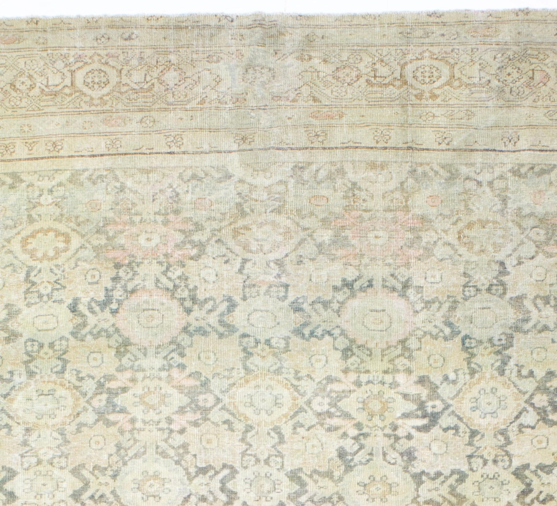 Wool Antique Persian Sultanabad Mahal Rug 10’5