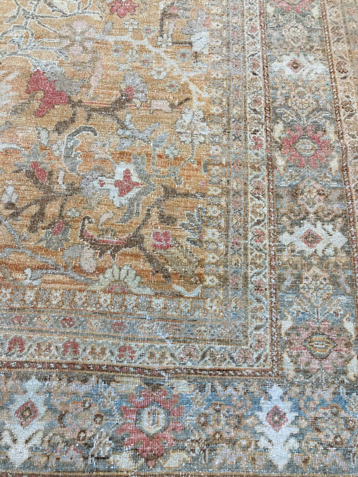 20th Century Antique Persian Sultanabad Mahal Rug 12’8 x 17′ For Sale