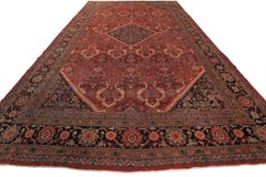 Antique Persian Sultanabad Mahal Rug 325× 523cm Geometric Wool 11×17 c.190