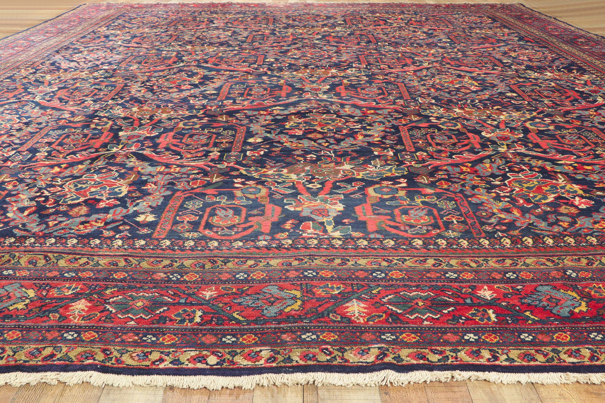 Antique Persian Sultanabad Mahal Rug Mustafavi Design, Hotel Lobby Size Carpet For Sale 2