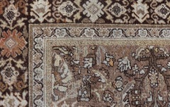 Antique Persian Sultanabad-Mahal Rug with All-Over Sub-Geometric Design