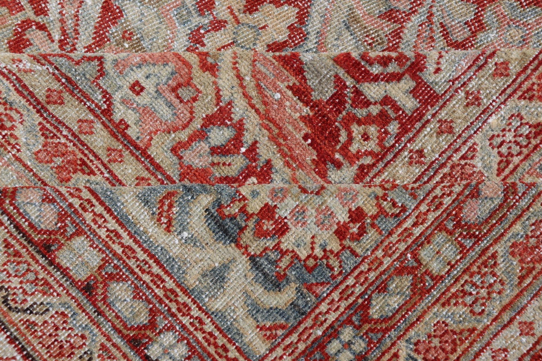 Antiker persischer Sultanabad-Mahal mit überdimensionalem, subgeometrischem Design (Persisch) im Angebot