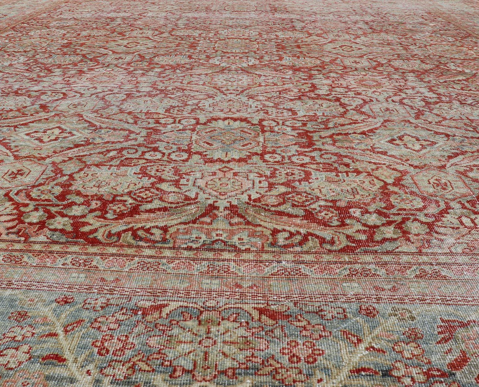 Antiker persischer Sultanabad-Mahal mit überdimensionalem, subgeometrischem Design (20. Jahrhundert) im Angebot