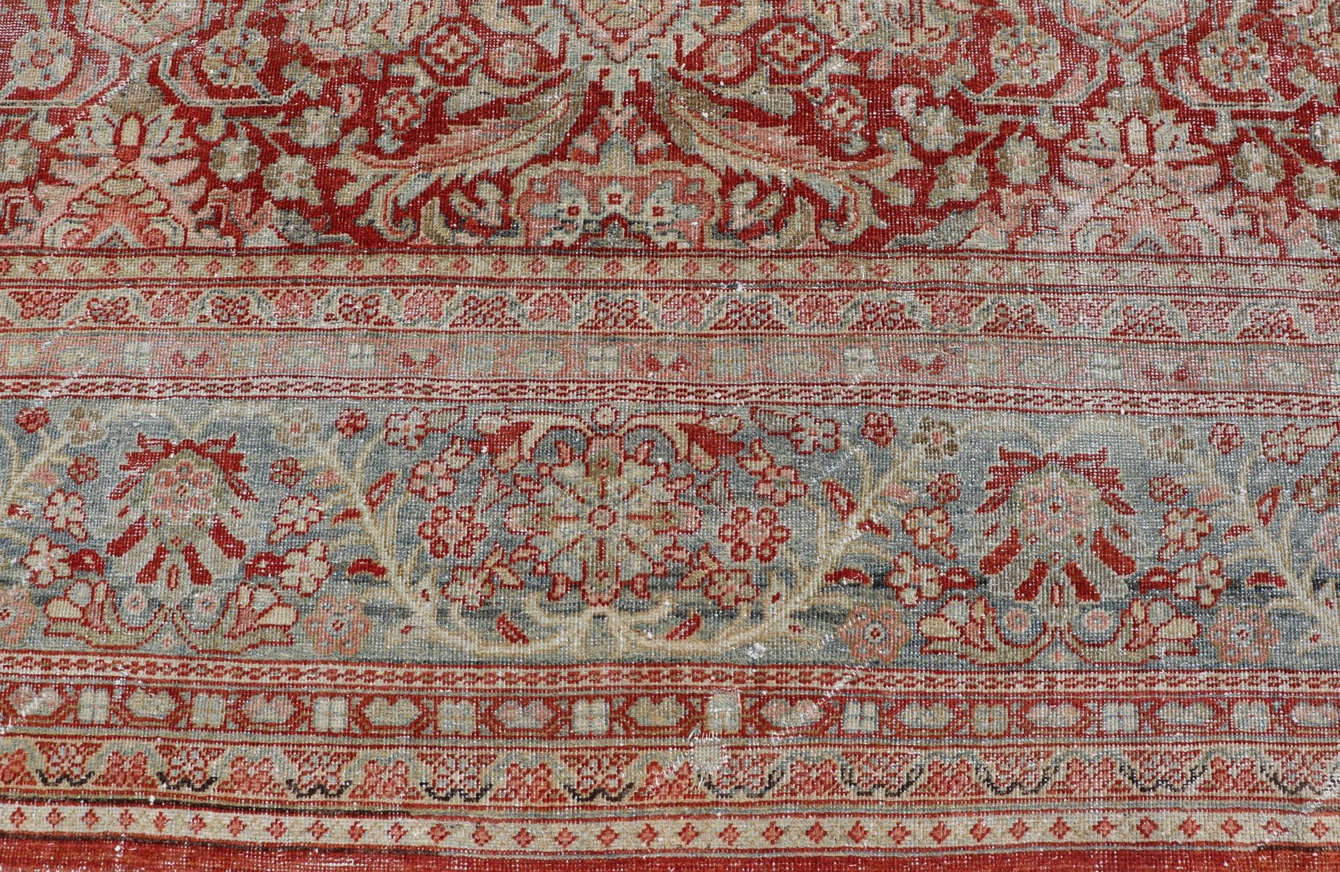 Antiker persischer Sultanabad-Mahal mit überdimensionalem, subgeometrischem Design (Wolle) im Angebot
