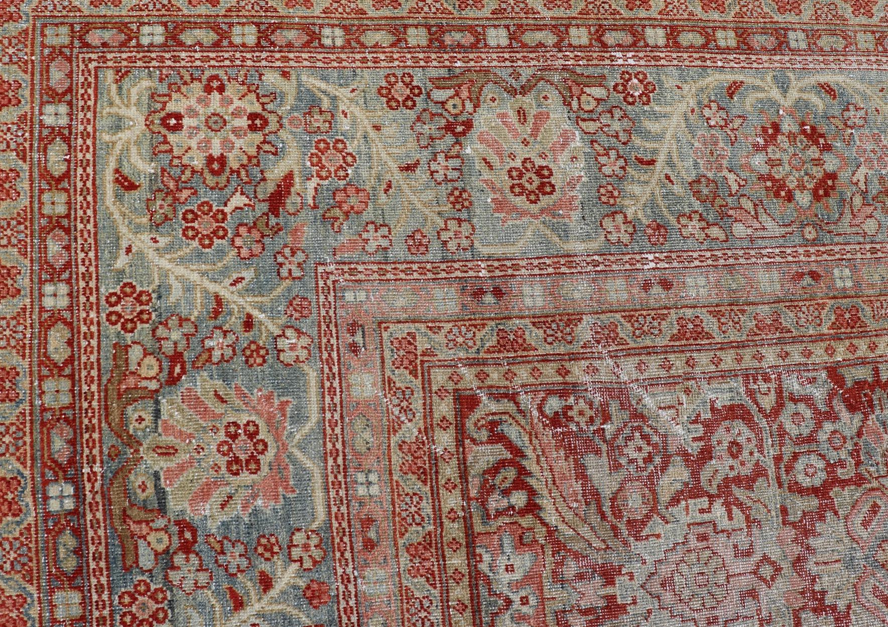 Antiker persischer Sultanabad-Mahal mit überdimensionalem, subgeometrischem Design im Angebot 1