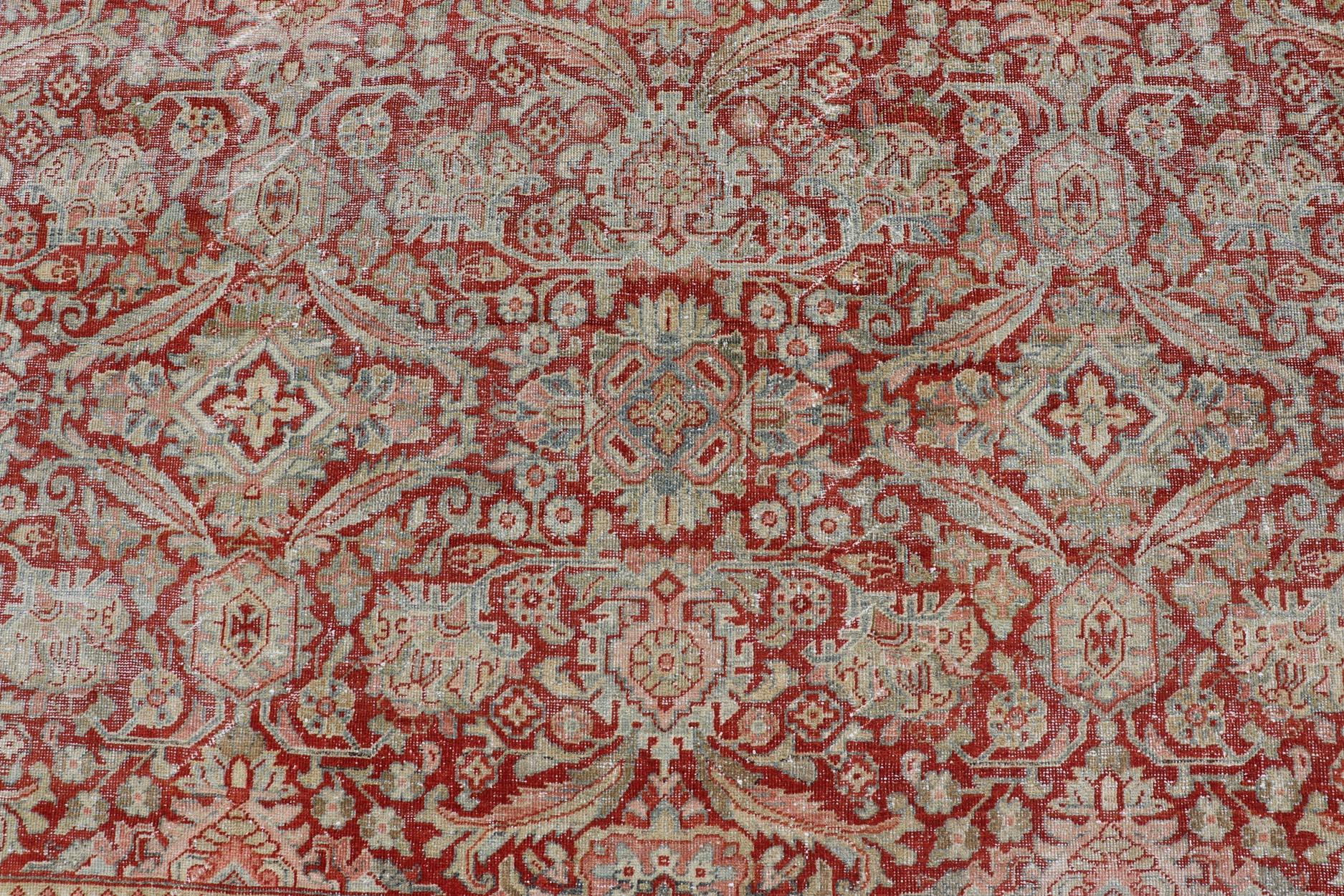 Antiker persischer Sultanabad-Mahal mit überdimensionalem, subgeometrischem Design im Angebot 2